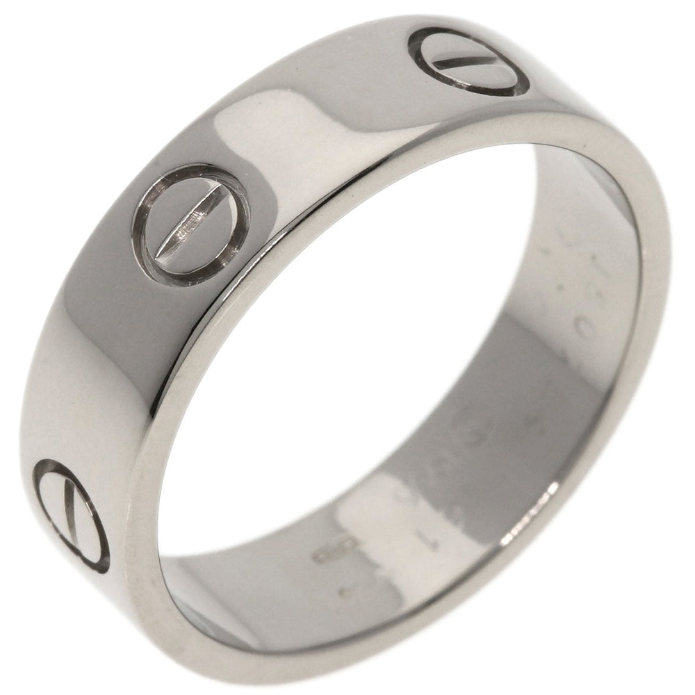 CARTIER Ring K18WG Silver Love Ring #61 unisex(Unisex) Used Authentic