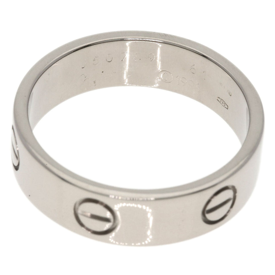 CARTIER Ring K18WG Silver Love Ring #61 unisex(Unisex) Used Authentic