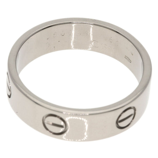 CARTIER Ring K18WG Silver Love Ring #61 unisex(Unisex) Used Authentic