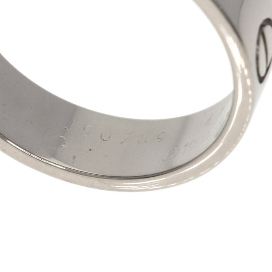 CARTIER Ring K18WG Silver Love Ring #61 unisex(Unisex) Used Authentic