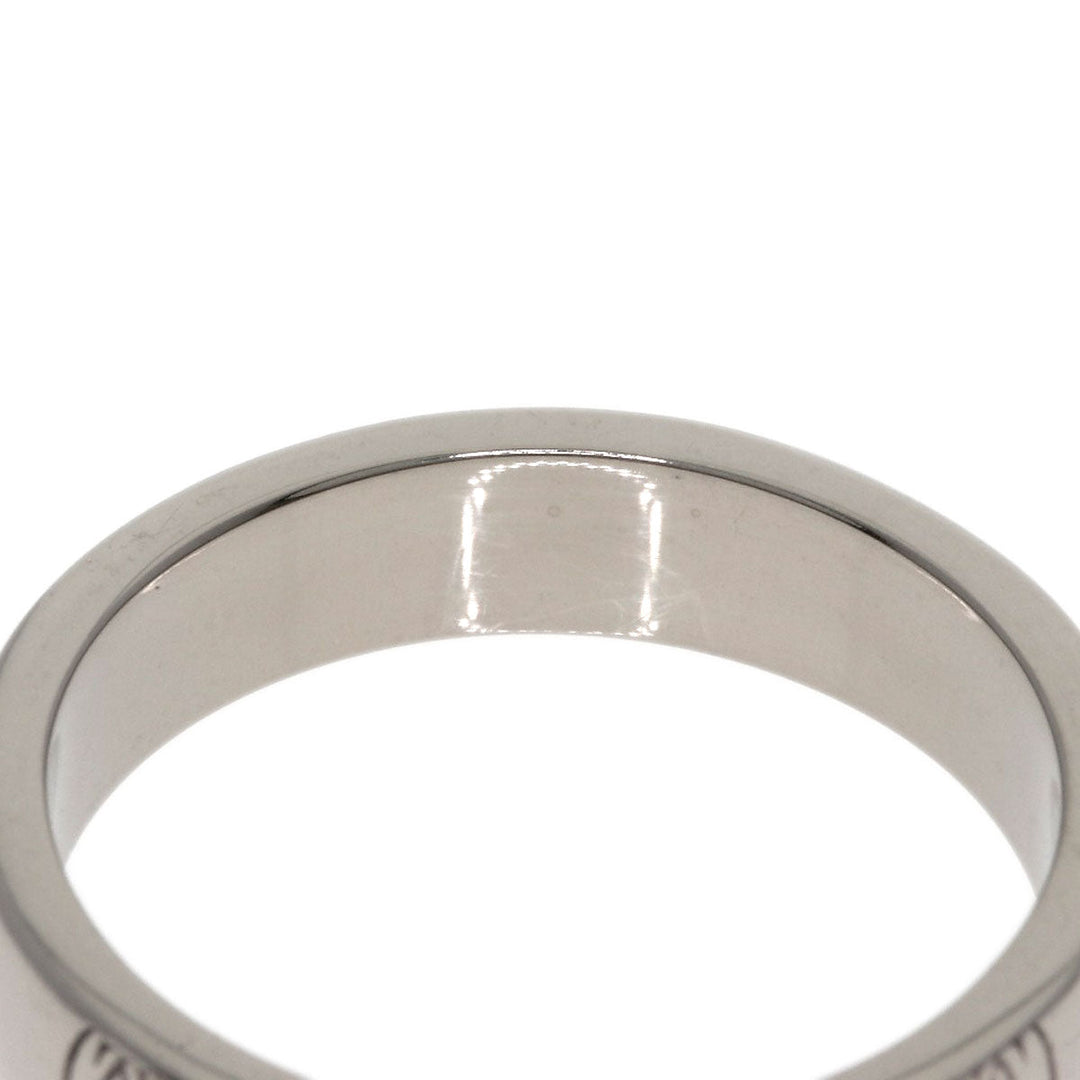 CARTIER Ring K18WG Silver Happy birthday # 50 Women Used Authentic