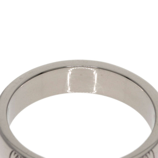 CARTIER Ring K18WG Silver Happy birthday # 50 Women Used Authentic