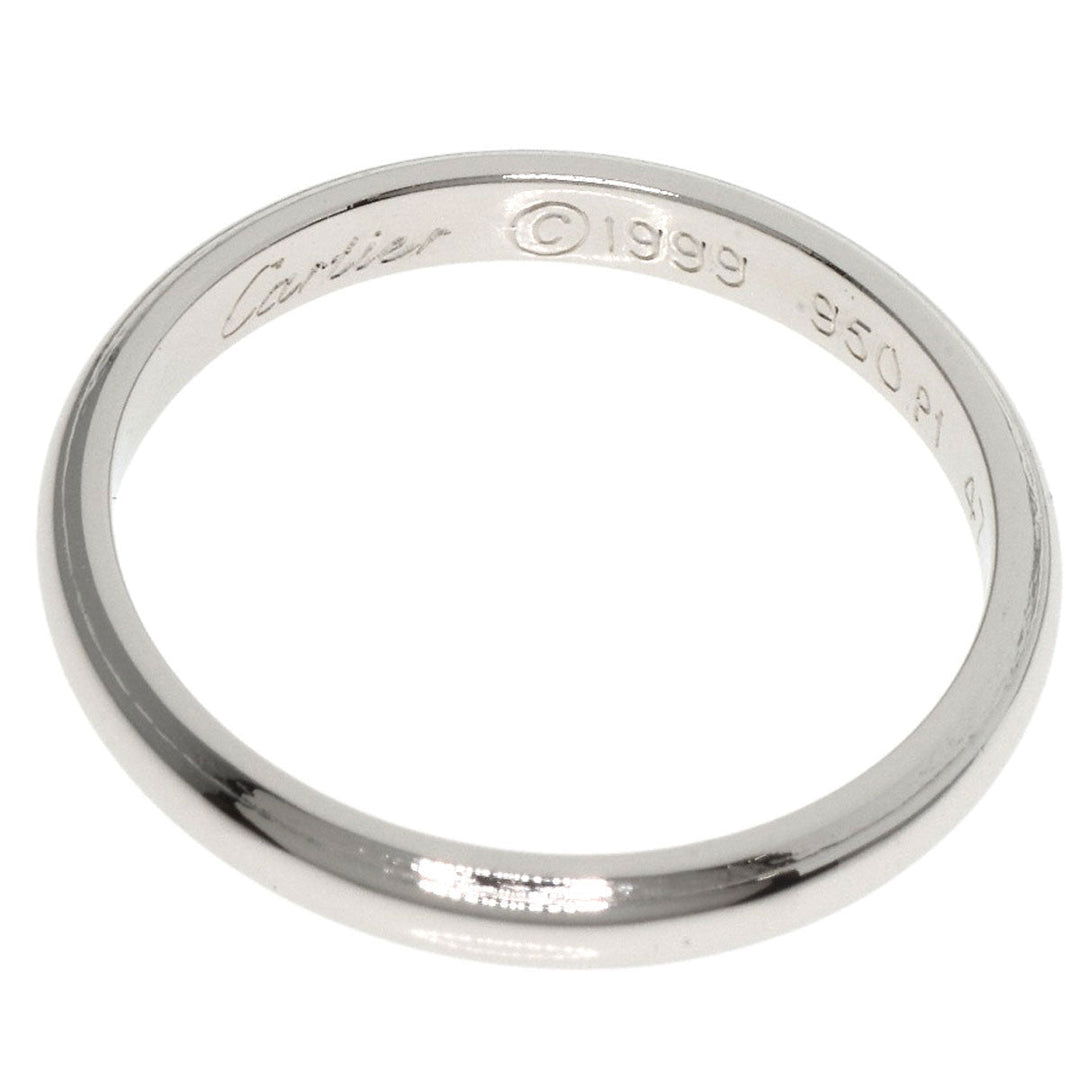 CARTIER Ring PT950 Silver Classic Wedding Band #47