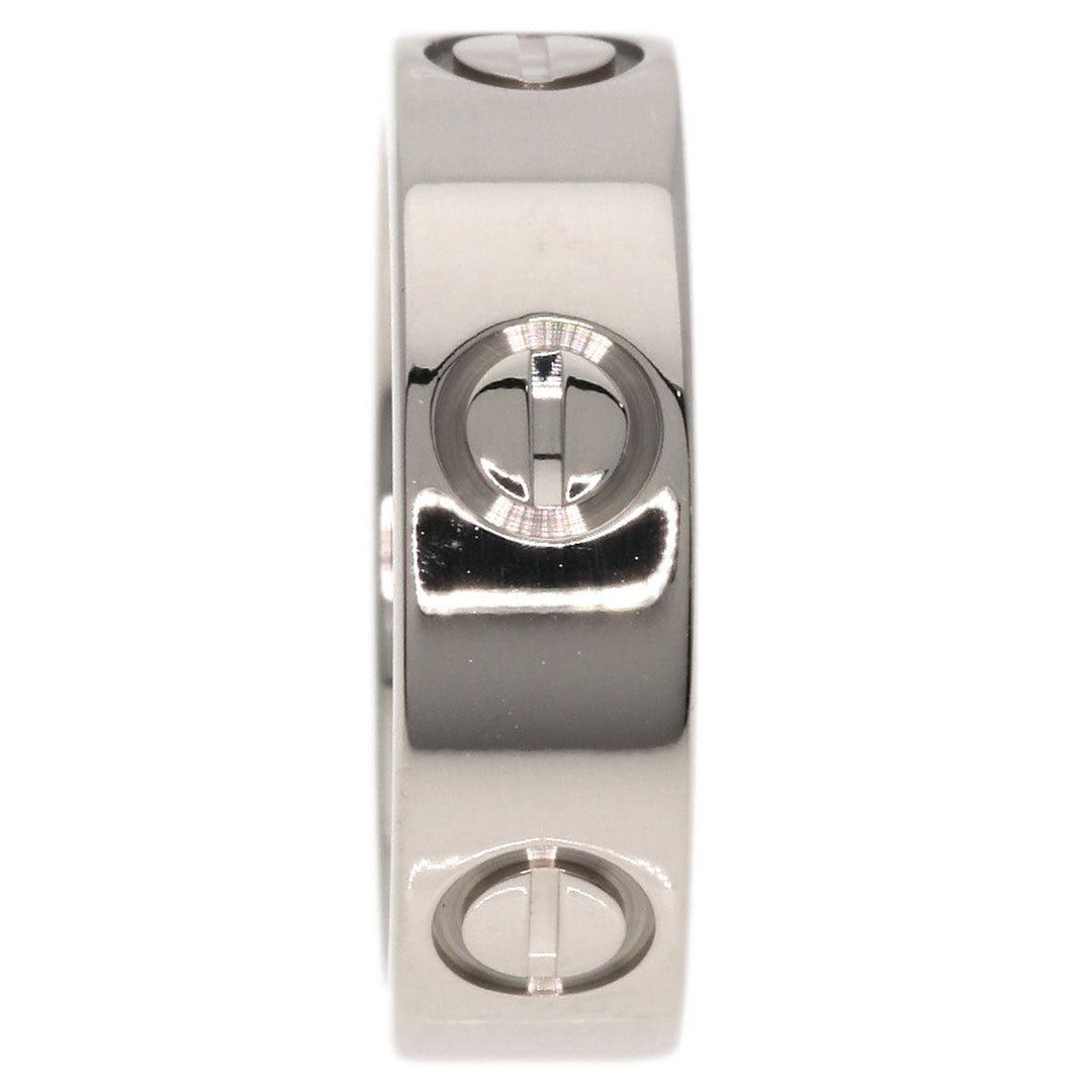 CARTIER Ring K18WG Silver Love Ring #50 Women Used Authentic