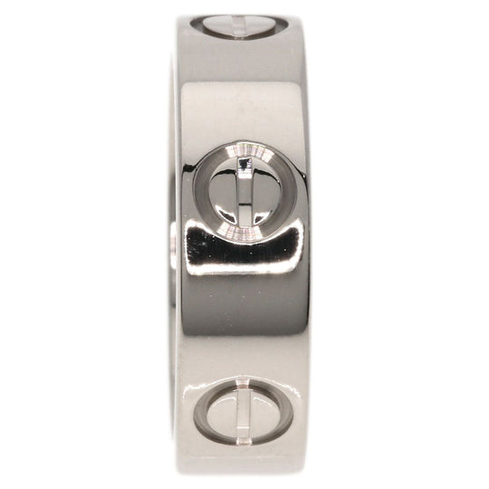 CARTIER Ring K18WG Silver Love Ring #50 Women Used Authentic