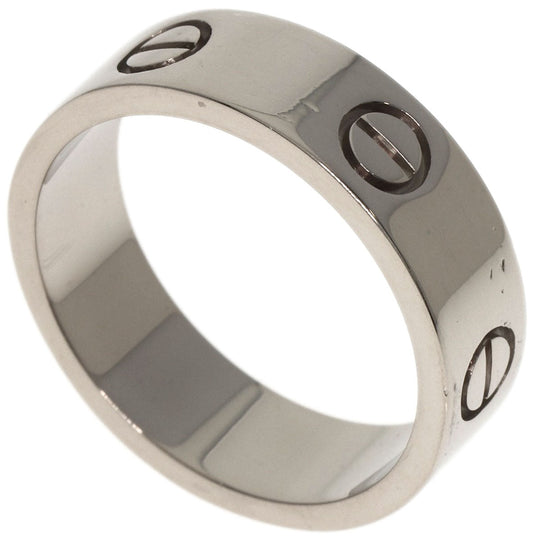 CARTIER Ring K18WG Silver Love Ring #57 Women Used Authentic