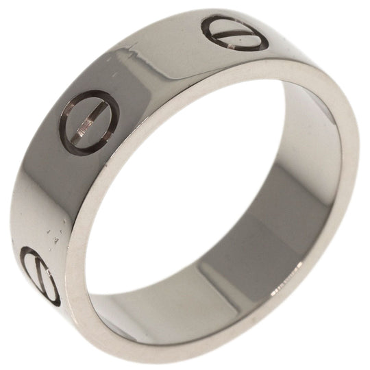 CARTIER Ring K18WG Silver Love Ring #57 Women Used Authentic