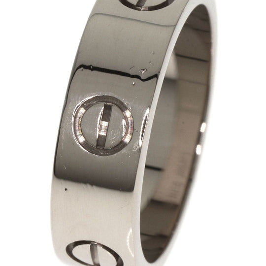 CARTIER Ring K18WG Silver Love Ring #57 Women Used Authentic