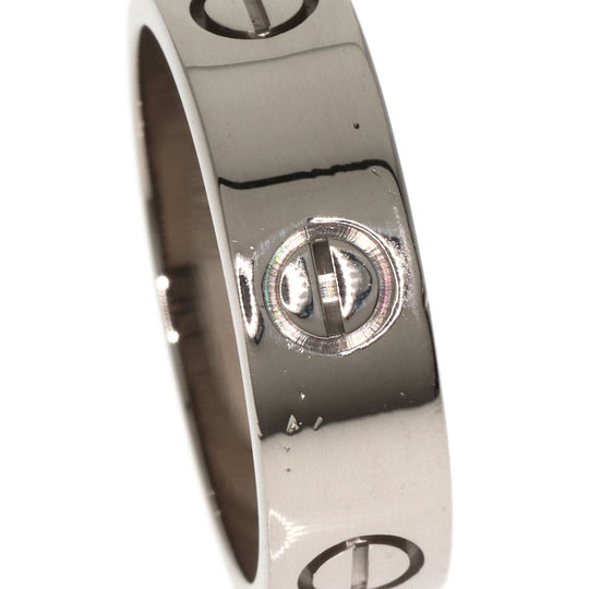 CARTIER Ring K18WG Silver Love Ring #57 Women Used Authentic