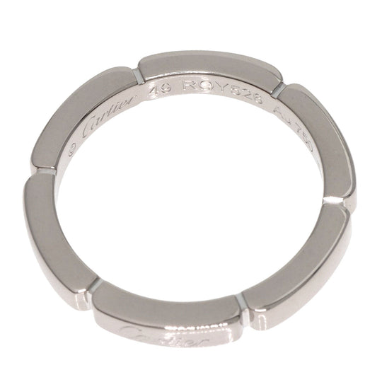 CARTIER Ring K18WG Silver Mailon Panthere # 49 Women Used Authentic