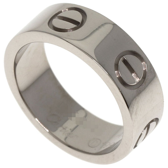 CARTIER Ring K18WG Silver Love Ring #45 Women Used Authentic