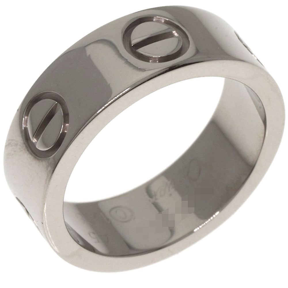 CARTIER Ring K18WG Silver Love Ring #45 Women Used Authentic
