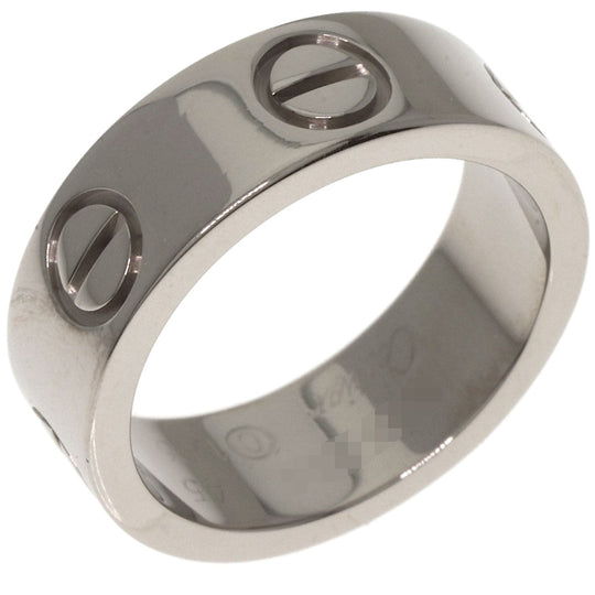 CARTIER Ring K18WG Silver Love Ring #45 Women Used Authentic