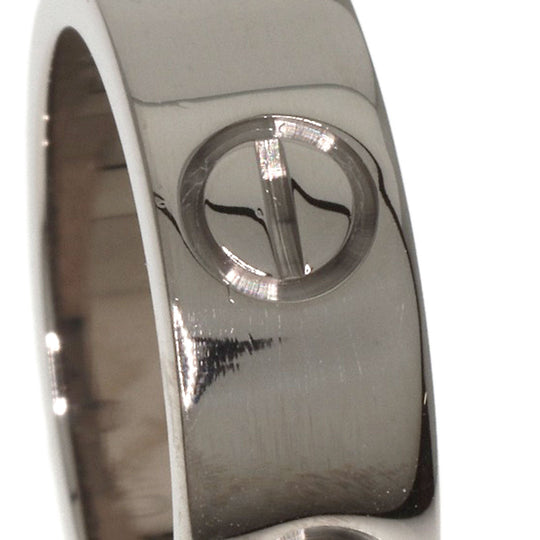 CARTIER Ring K18WG Silver Love Ring #45 Women Used Authentic