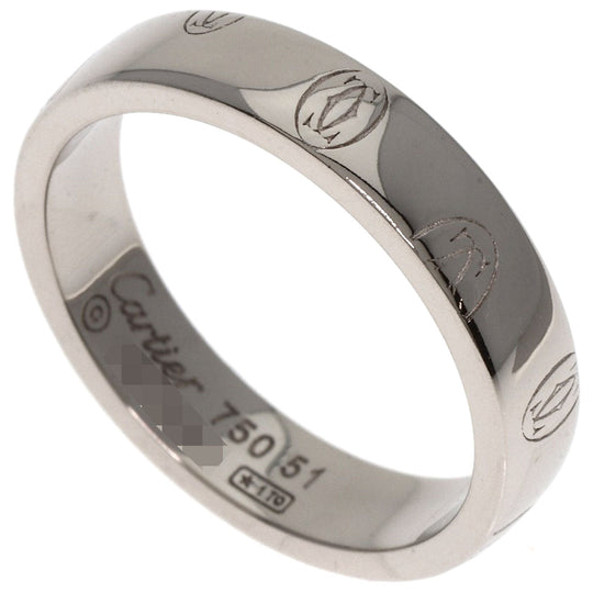 CARTIER Ring K18WG Silver Happy birthday # 51