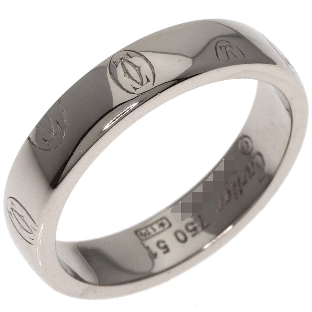 CARTIER Ring K18WG Silver Happy birthday # 51