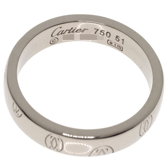 CARTIER Ring K18WG Silver Happy birthday # 51