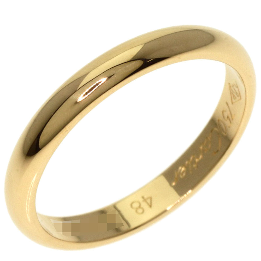 CARTIER Ring 18K Yellow Gold gold Wedding Classic #48 Women Used Authentic