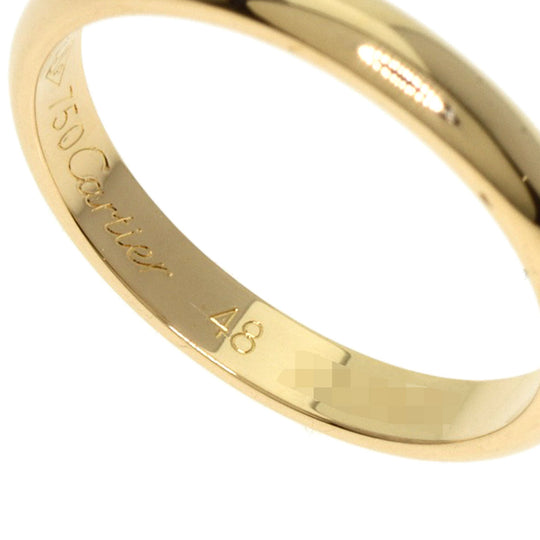 CARTIER Ring 18K Yellow Gold gold Wedding Classic #48 Women Used Authentic