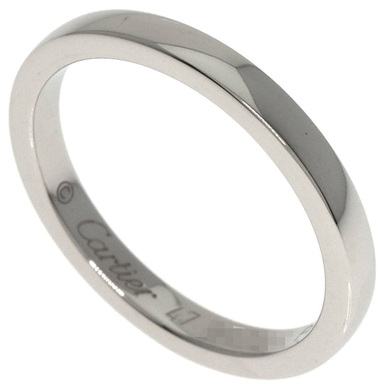 CARTIER Ring PT950 Silver Classic Wedding Band #47 Women Used Authentic