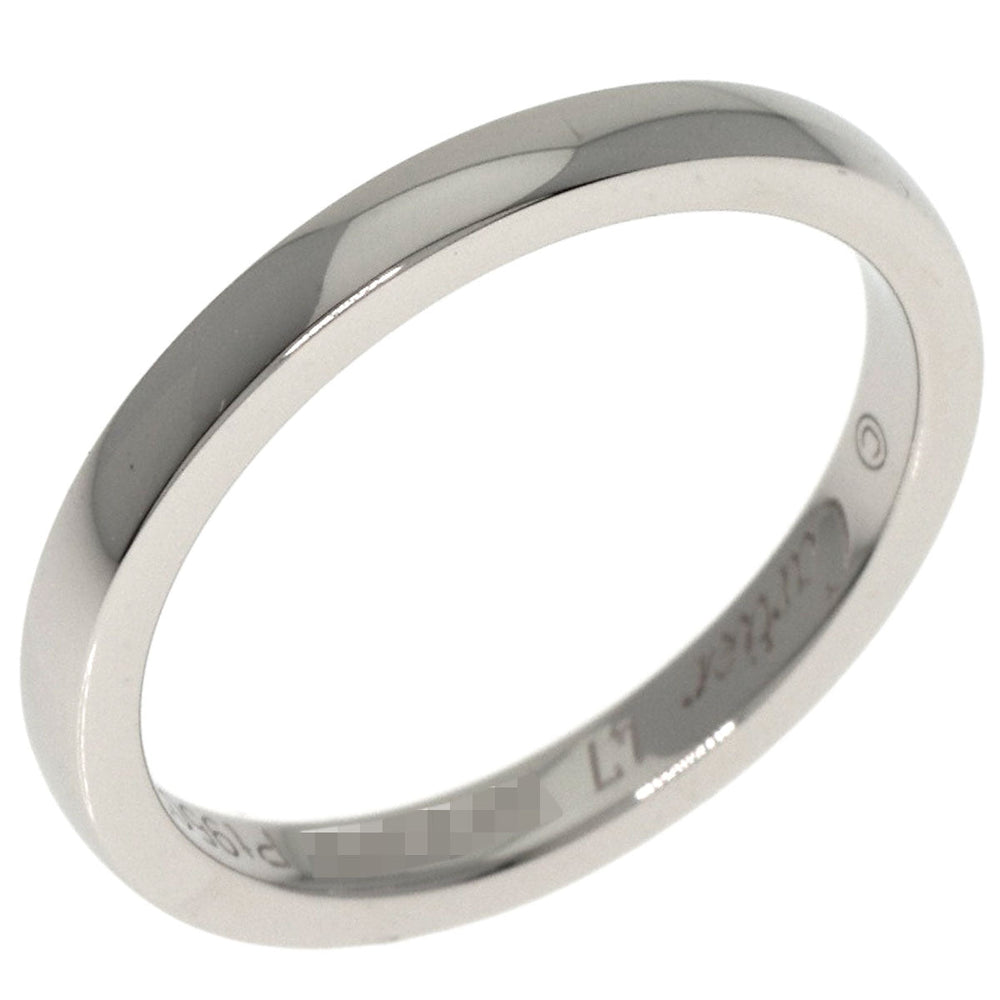 CARTIER Ring PT950 Silver Classic Wedding Band #47 Women Used Authentic