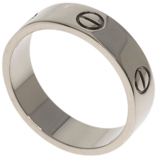 CARTIER Ring K18WG Silver Love Ring #62 Women Used Authentic