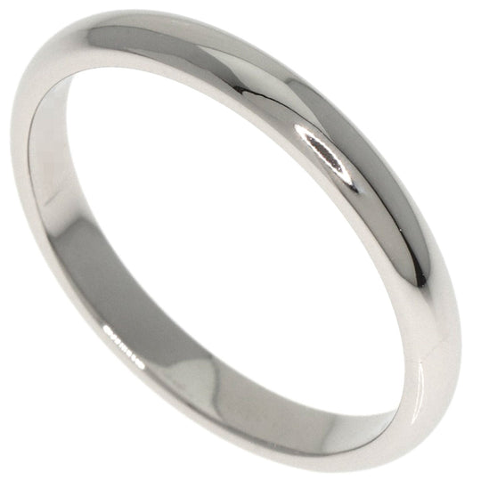 CARTIER Ring PT950 Silver Classic Wedding Band #49 Women Used Authentic