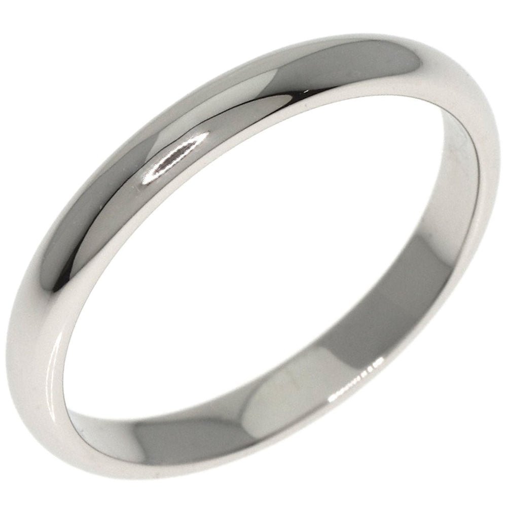 CARTIER Ring PT950 Silver Classic Wedding Band #49 Women Used Authentic