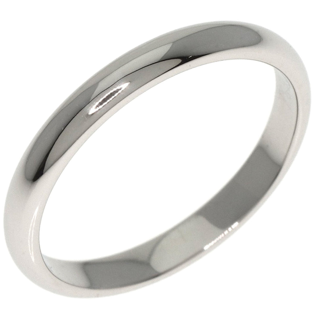 CARTIER Ring PT950 Silver Classic Wedding Band #49 Women Used Authentic