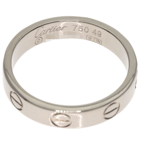 CARTIER Ring K18WG Silver Mini Love Ring #49