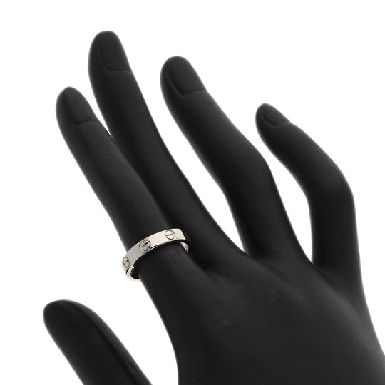 CARTIER Ring K18WG Silver Mini Love Ring #49