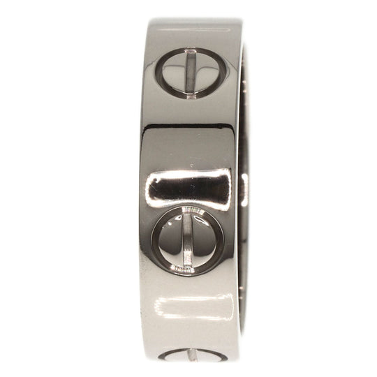 CARTIER Ring K18WG Silver Love Ring #53 Women Used Authentic
