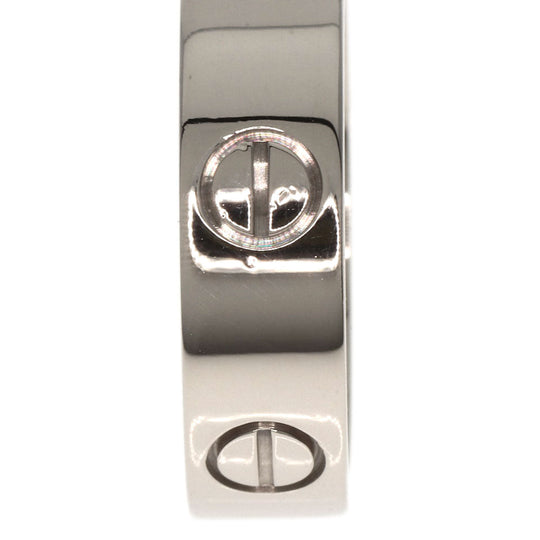 CARTIER Ring K18WG Silver Love Ring #53 Women Used Authentic