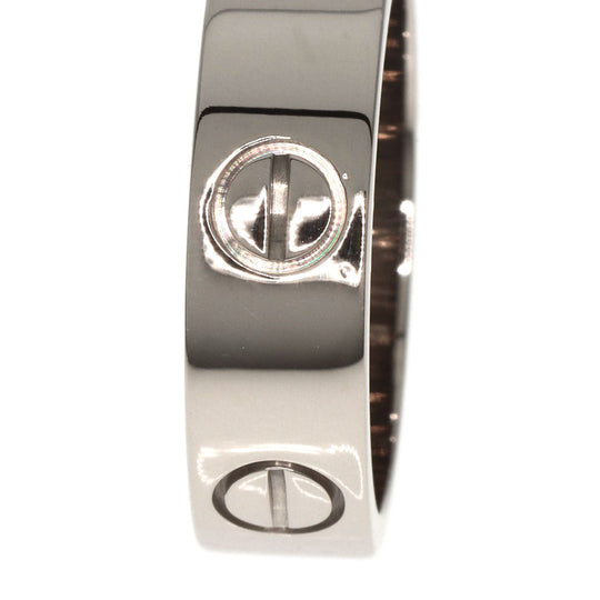 CARTIER Ring K18WG Silver Love Ring #53 Women Used Authentic