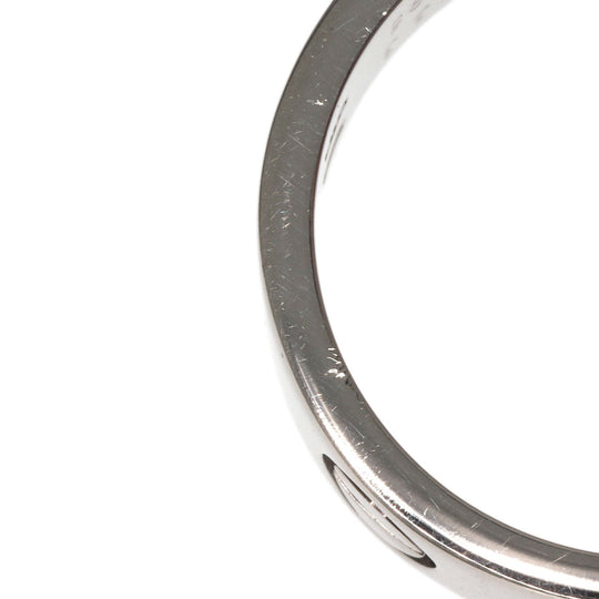 CARTIER Ring K18WG Silver Love Ring #53 Women Used Authentic