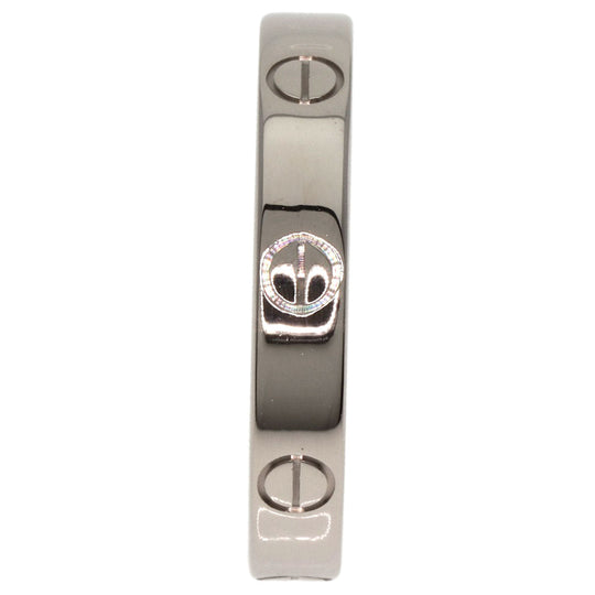 CARTIER Ring K18WG Silver Mini Love Ring #60 Women Used Authentic