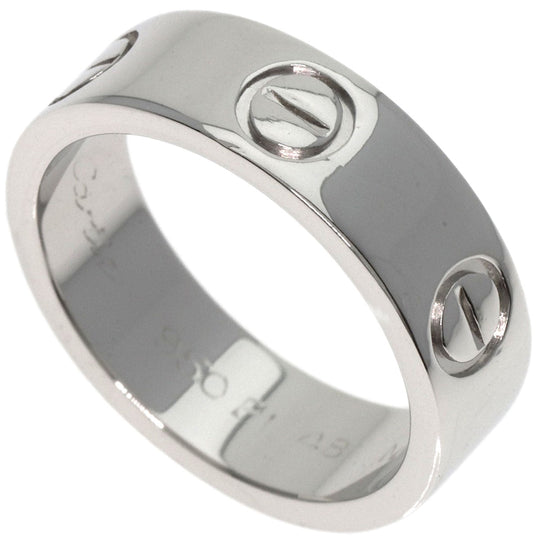 CARTIER Ring PT950 Silver Love Ring #48 Women Used Authentic
