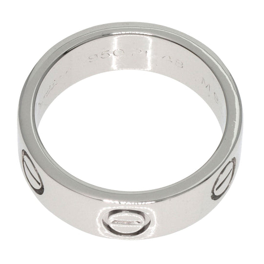 CARTIER Ring PT950 Silver Love Ring #48 Women Used Authentic