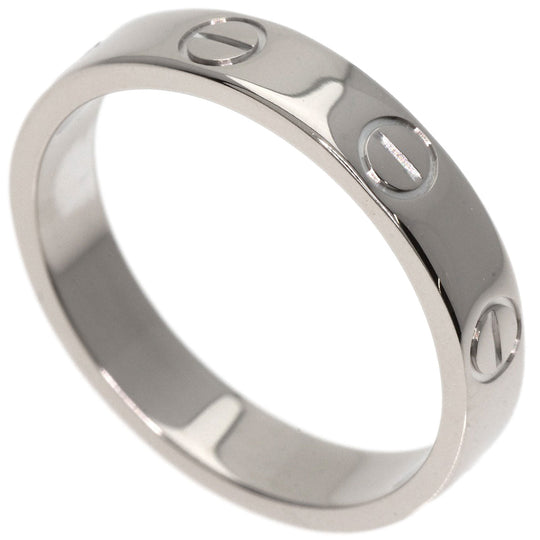 CARTIER Ring K18WG Silver Mini Love Ring #51