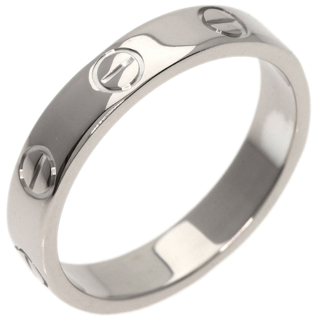 CARTIER Ring K18WG Silver Mini Love Ring #51