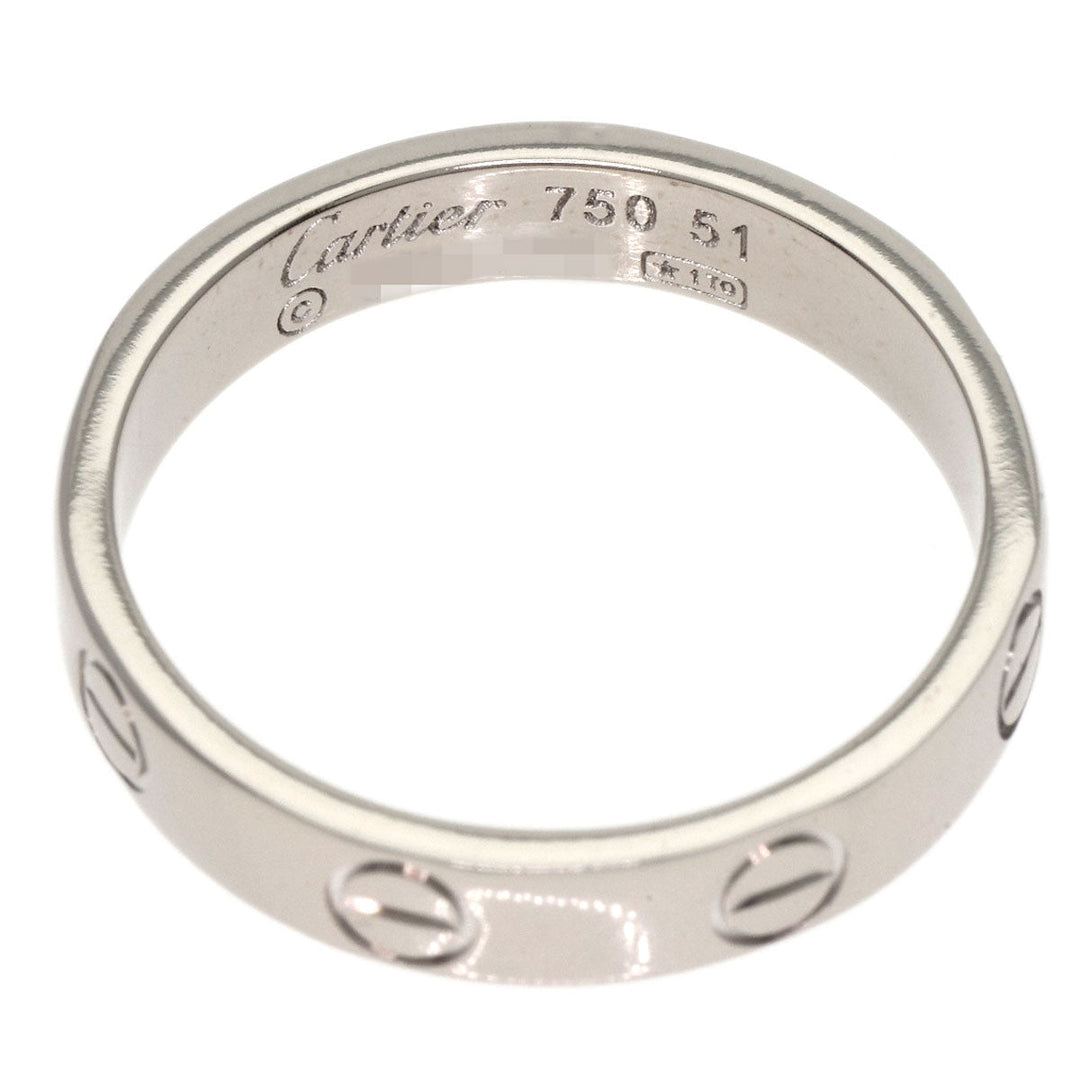 CARTIER Ring K18WG Silver Mini Love Ring #51