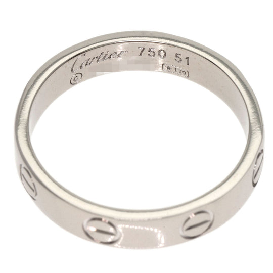 CARTIER Ring K18WG Silver Mini Love Ring #51