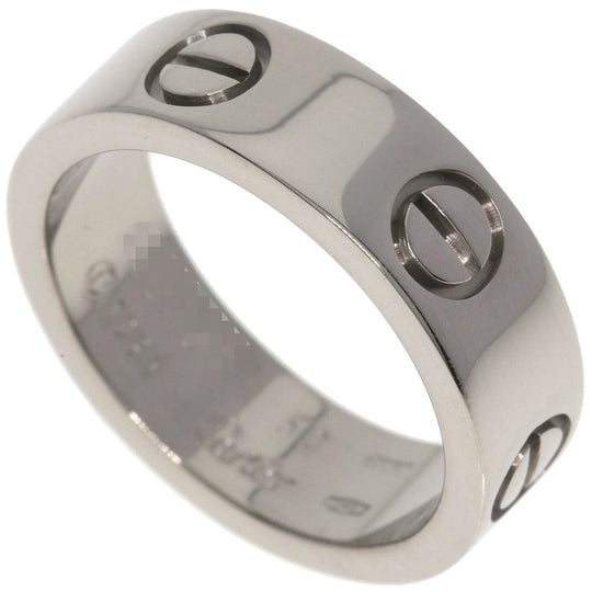 CARTIER Ring K18WG Silver Love Ring #50 Women Used Authentic