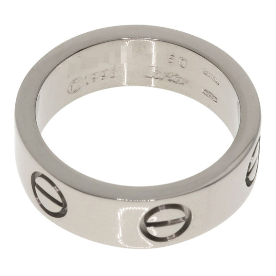 CARTIER Ring K18WG Silver Love Ring #50 Women Used Authentic