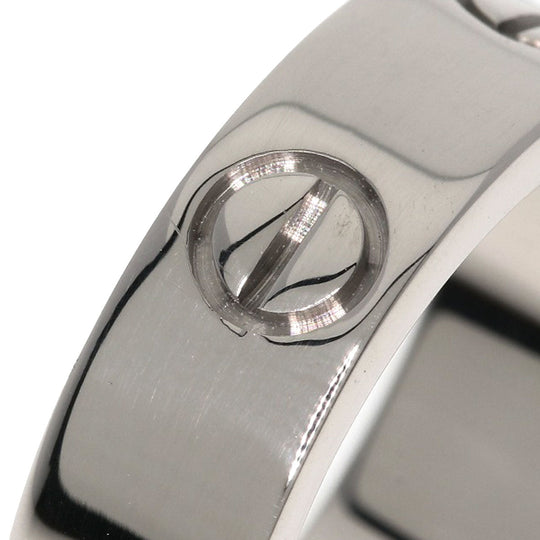 CARTIER Ring K18WG Silver Love Ring #50 Women Used Authentic