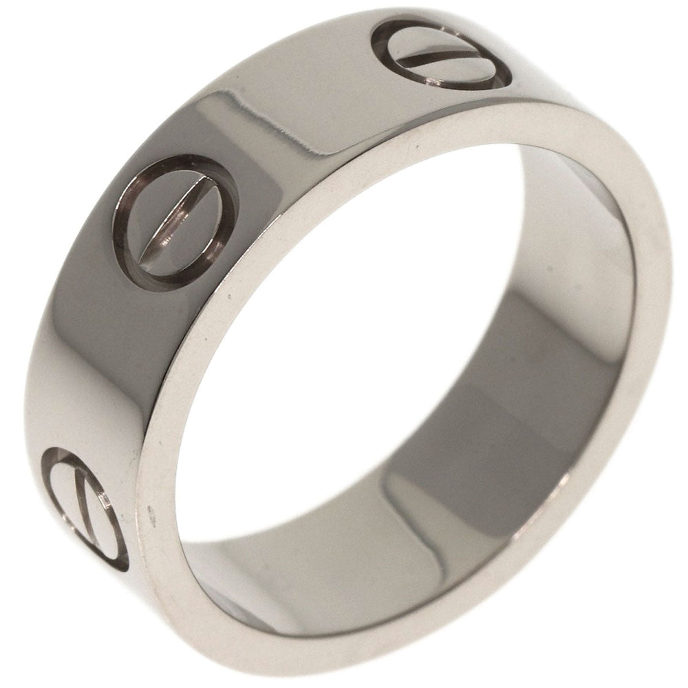 CARTIER Ring K18WG Silver Love Ring #50