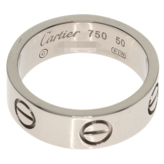CARTIER Ring K18WG Silver Love Ring #50