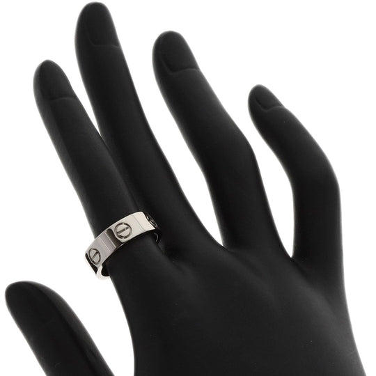 CARTIER Ring K18WG Silver Love Ring #50