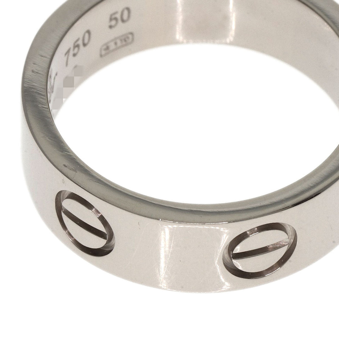 CARTIER Ring K18WG Silver Love Ring #50