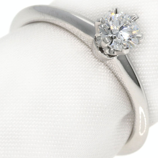 TIFFANY&Co. Ring PT950 Silver solitaire diamond knife edge Women Used Authentic